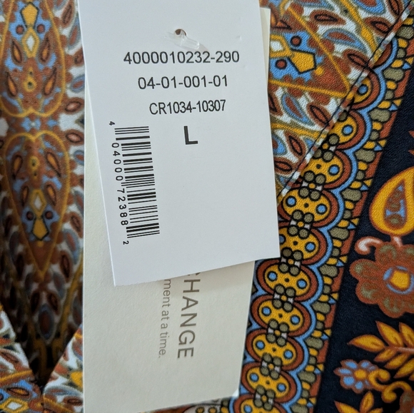 Cleo Long Sleeve Maxi Dress - Brown and Blue - Picture 10 of 11